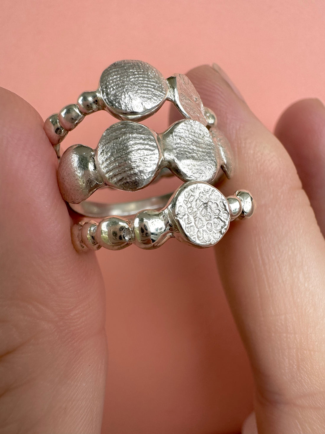 X-Mini Fingerprint Ring - Sterling Silver