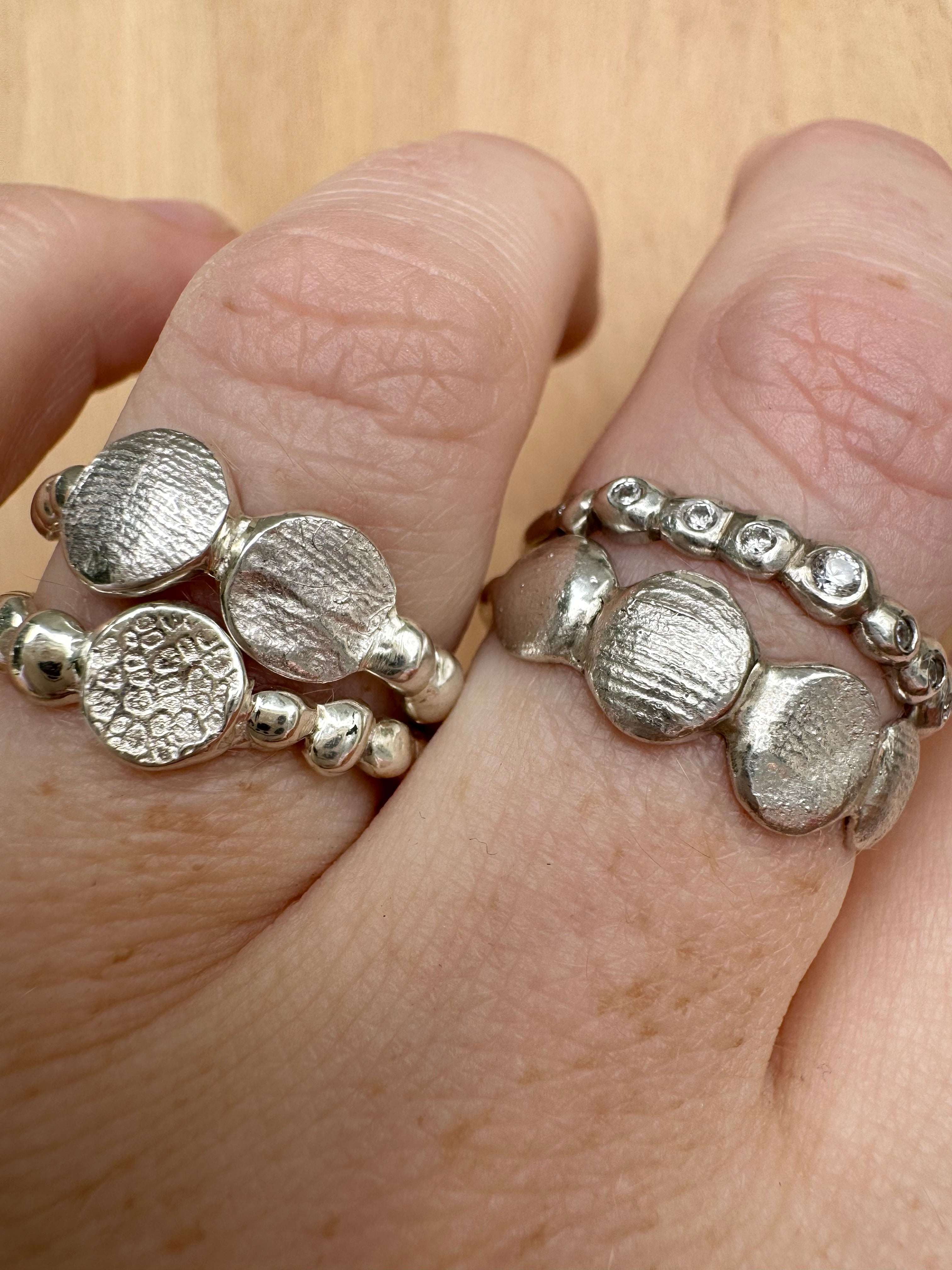 X-Mini Fingerprint Ring - Sterling Silver