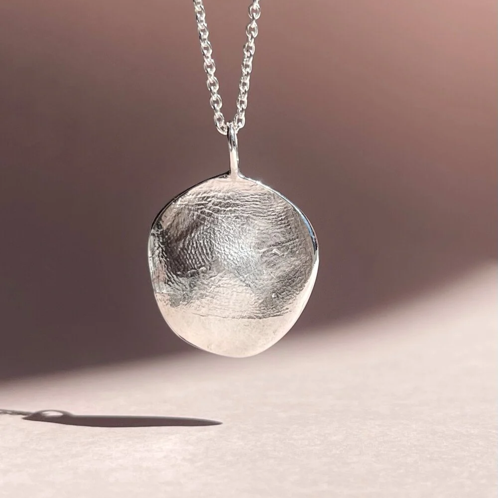 Fingerprint Pendant - Sterling Silver - Fingerprint Impression Kit + Necklace