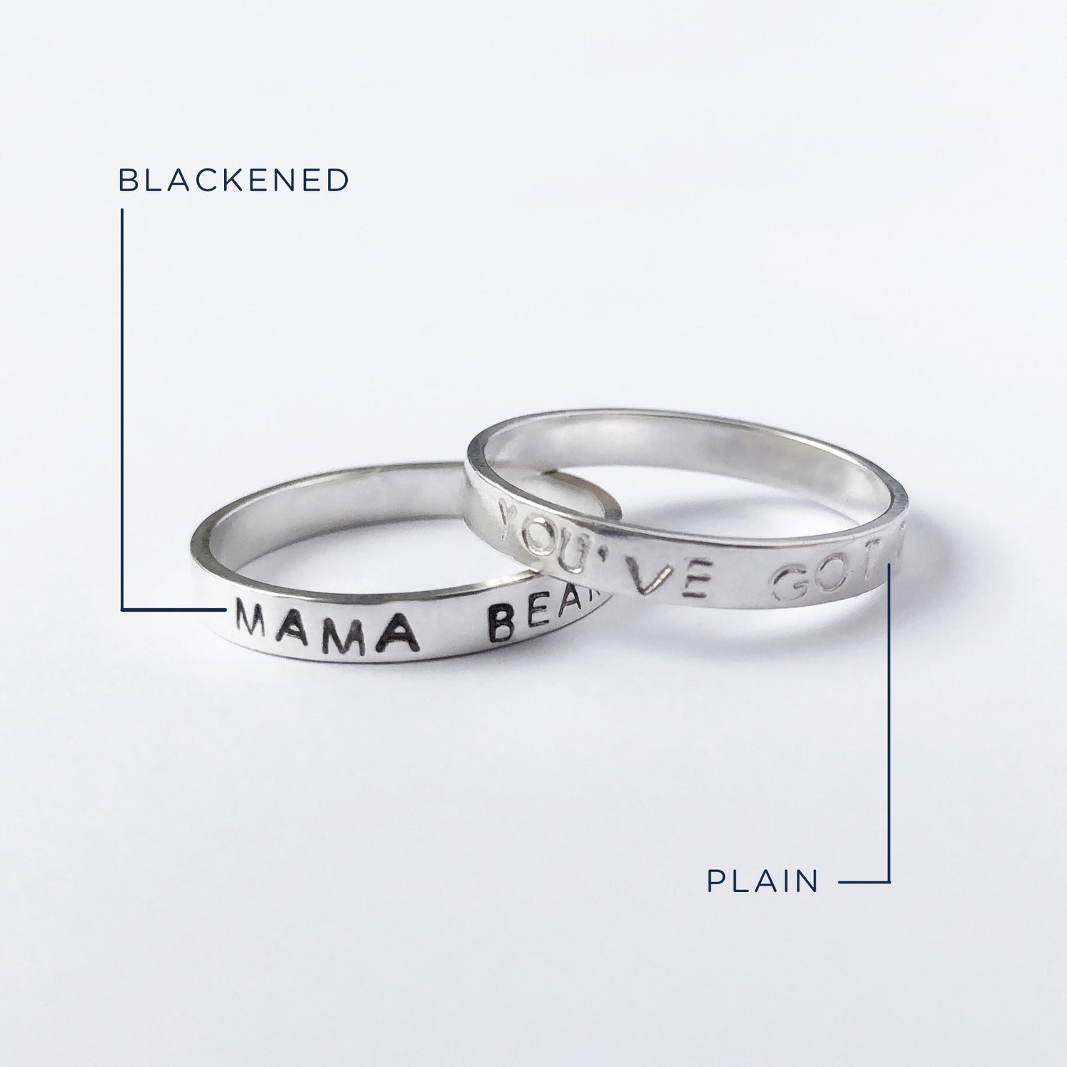 Custom Name Ring - Stackable Hand Stamped Name Ring