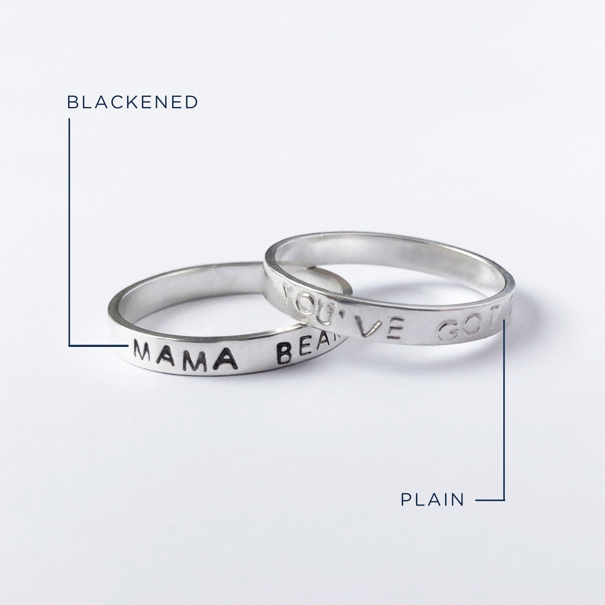 Custom Name Ring - Stackable Hand Stamped Name Ring