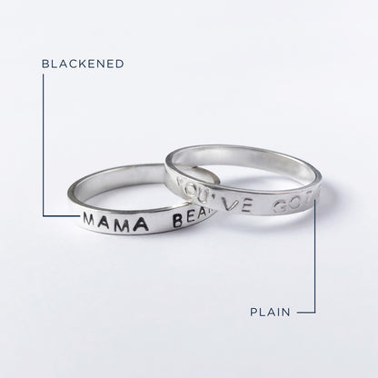 Custom Name Ring - Stackable Hand Stamped Name Ring