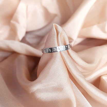 Custom Name Ring - Stackable Hand Stamped Name Ring
