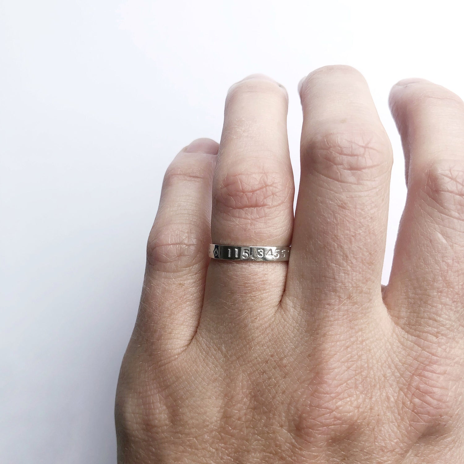 Custom Name Ring - Stackable Hand Stamped Name Ring