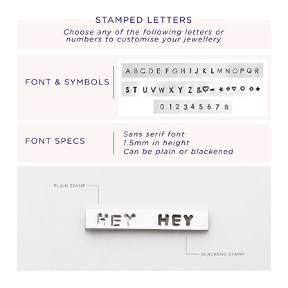 Custom Name Ring - Stackable Hand Stamped Name Ring