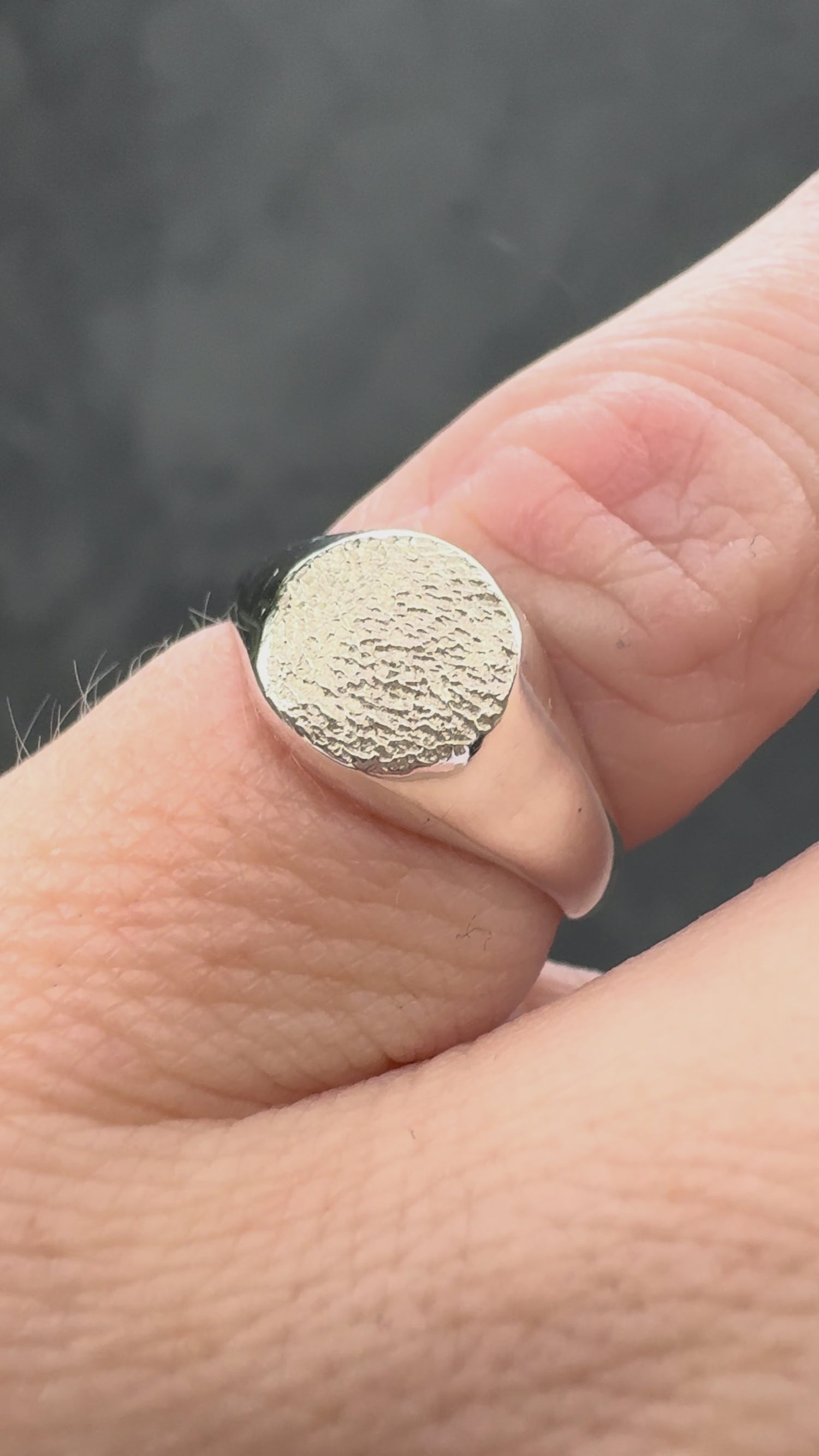 Signet Fingerprint Ring - Sterling Silver or 9ct Gold - Print Impression Kit + Ring