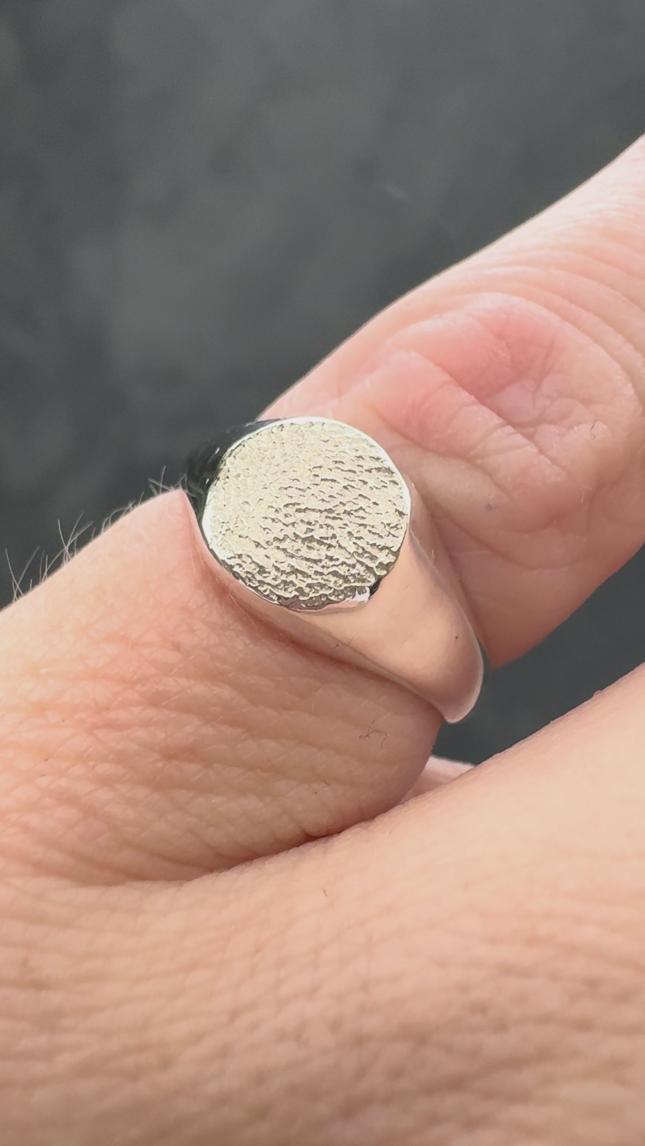 Signet Fingerprint Ring - Sterling Silver or 9ct Gold - Print Impression Kit + Ring