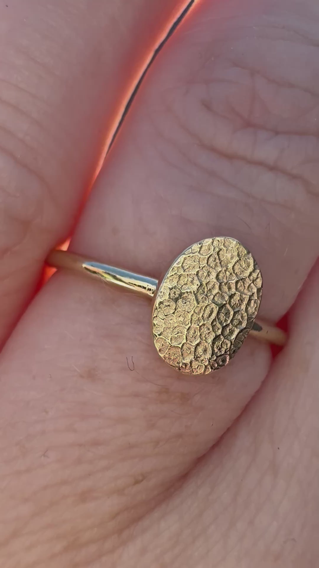 Oval or Circle Fingerprint Ring - 9ct Gold - Print Impression Kit + Ring