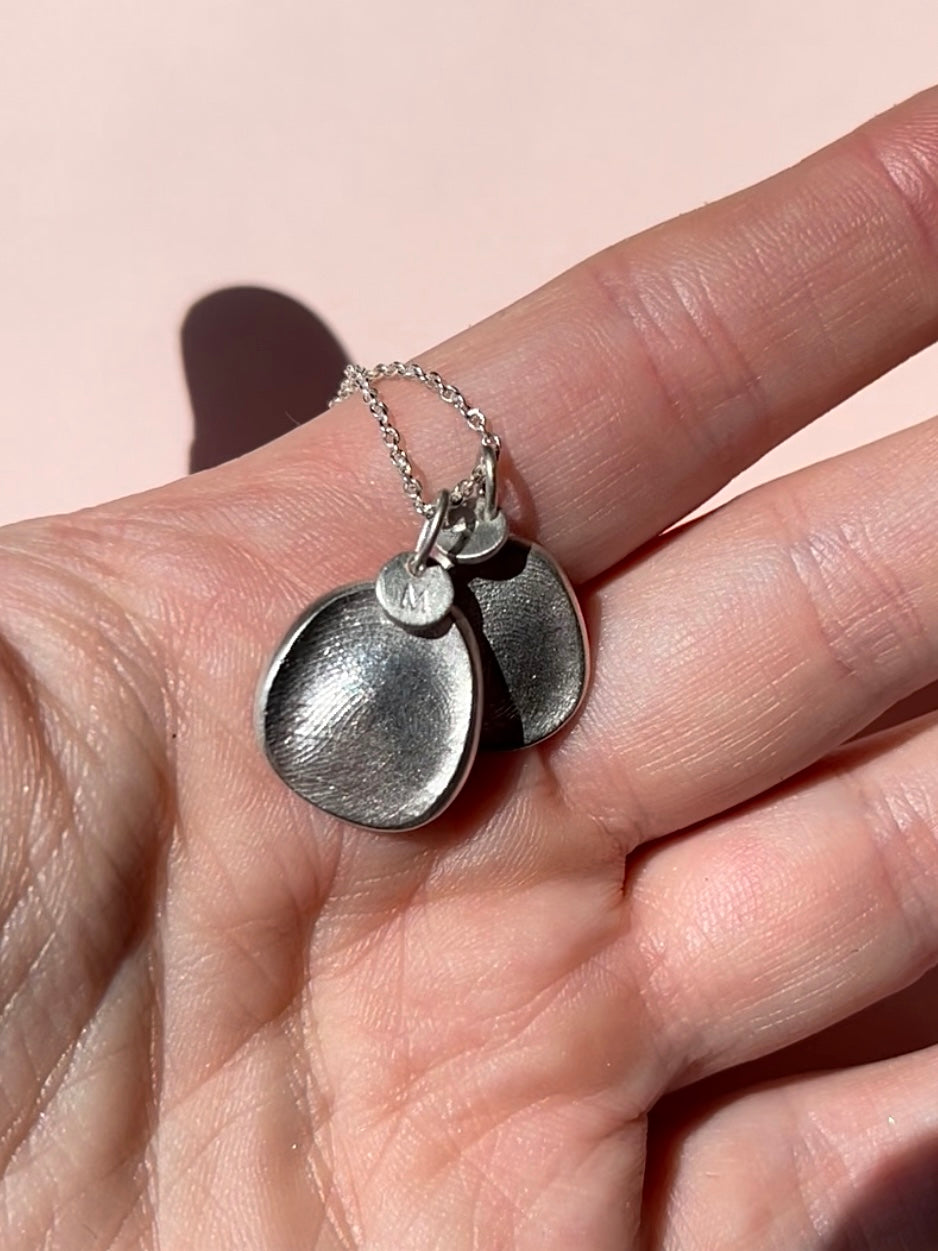 Fingerprint Pendant - Sterling Silver - Fingerprint Impression Kit + Necklace